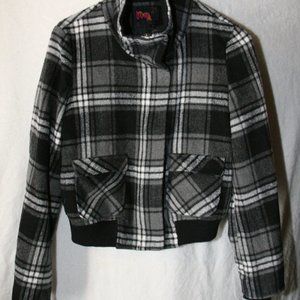 Black & White Plaid Jacket